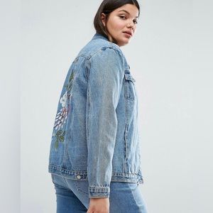 Alice & You Painted Floral Denim Jacket